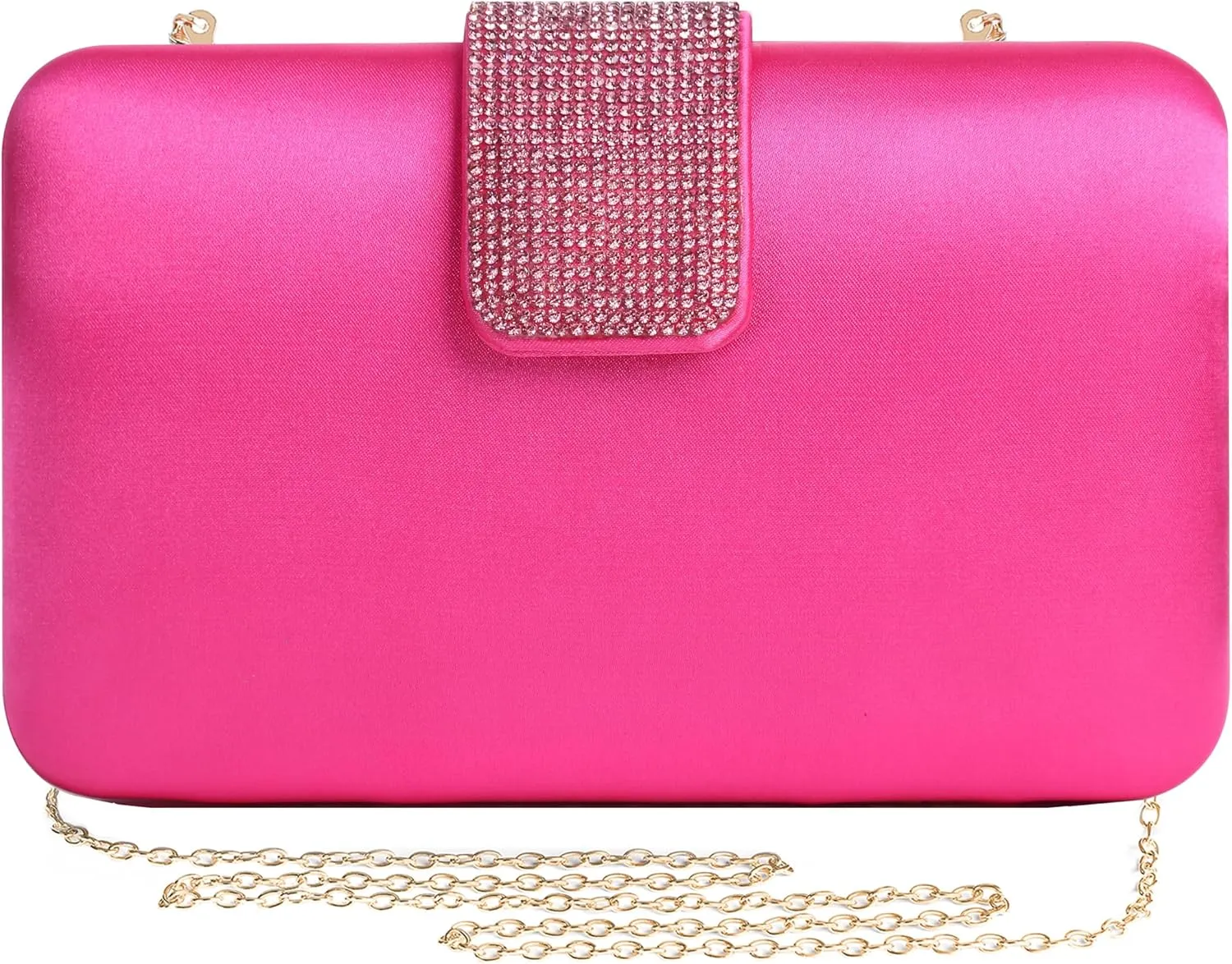 Satin Rhinestones Evening Bags Party Bridal Clutch Purse For Women Prom Clutch