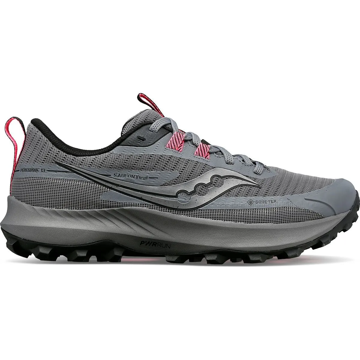 Saucony Peregrine 13 GTX Women’s Trail Running Shoes Sz 7.5 US Gravel/Black New