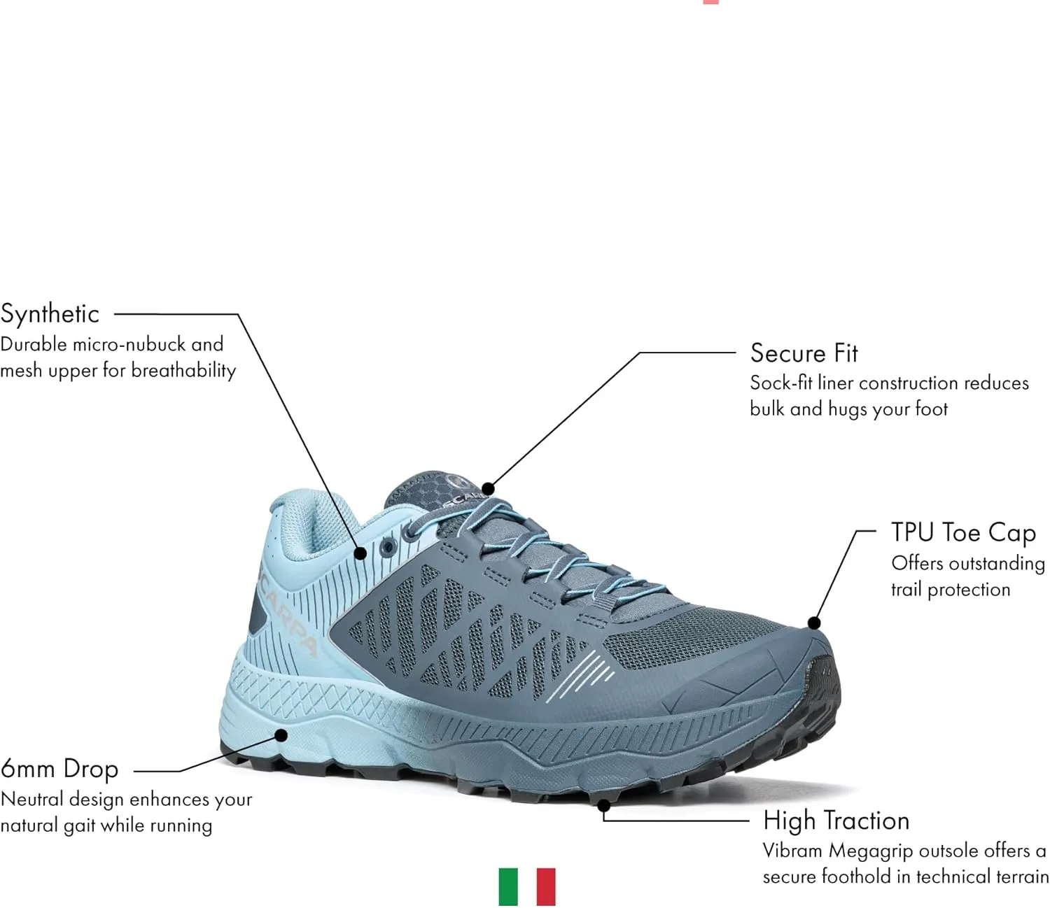 SCARPA Women's Spin Ultra Trail Shoes for Hiking and Trail Running