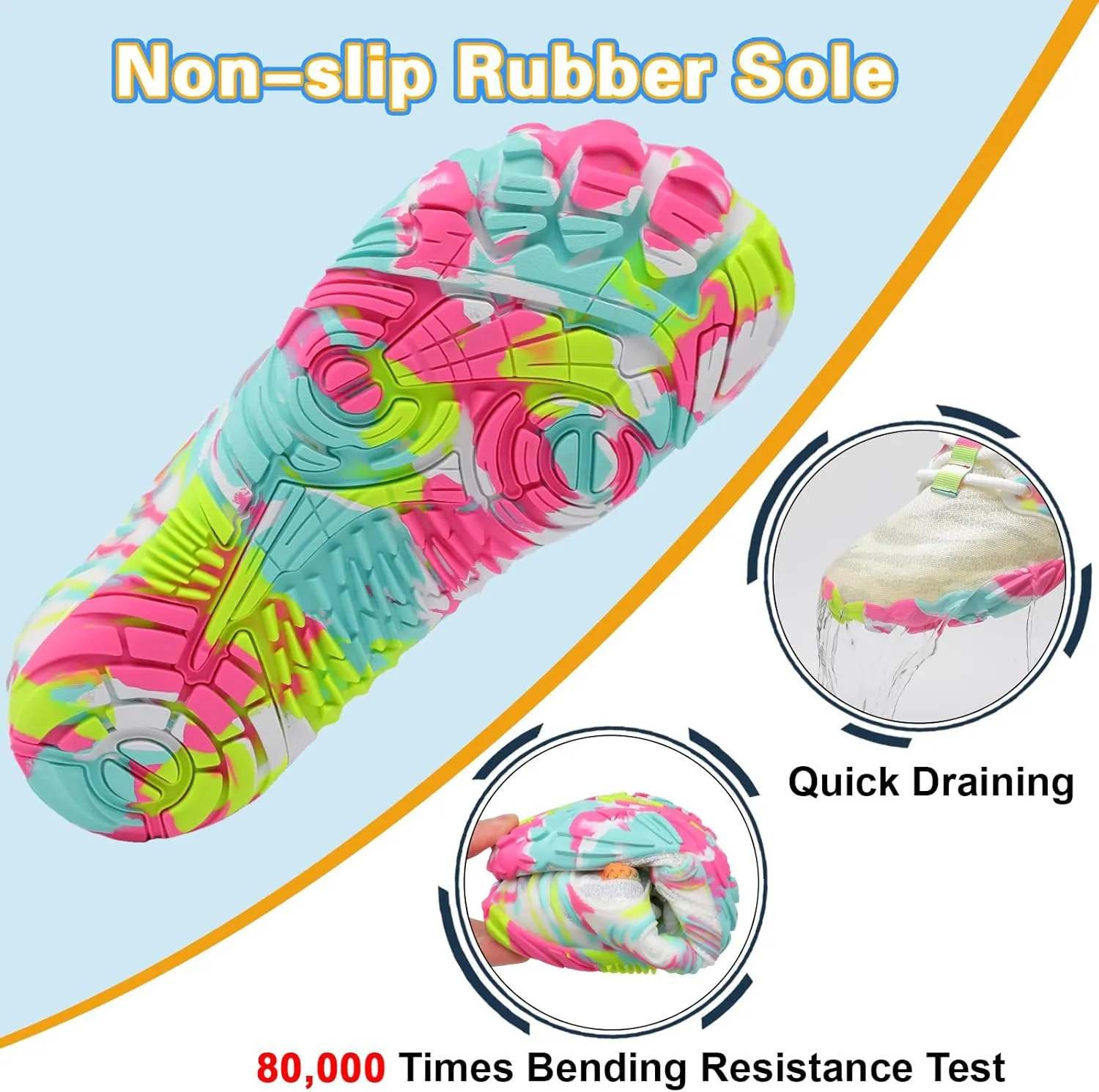 Scurtain Unisex Mens Womens Athletic Hiking Water Shoes Barefoot Aqua Shoes for Beach Swimming Hiking Boating Sailing