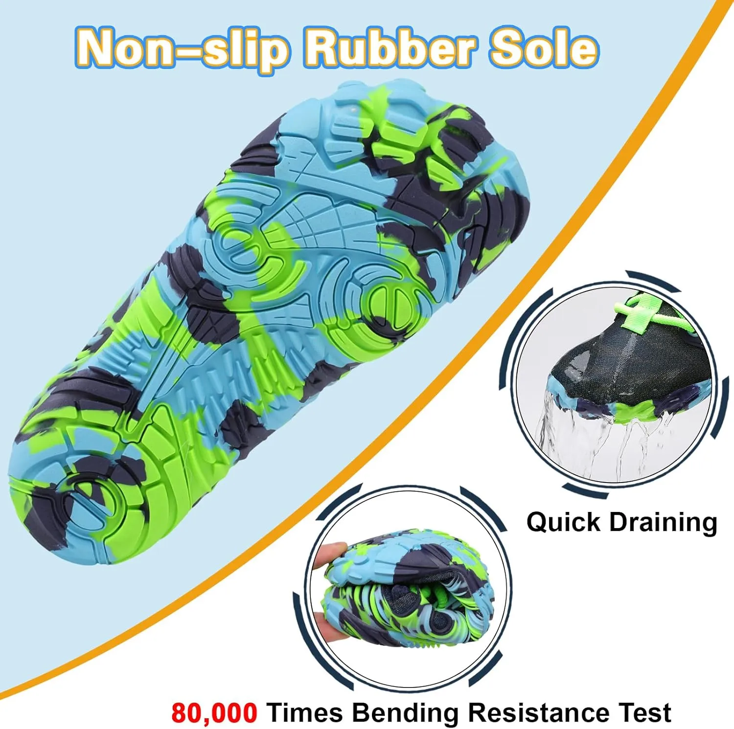 Scurtain Unisex Mens Womens Athletic Hiking Water Shoes Barefoot Aqua Shoes for Beach Swimming Hiking Boating Sailing