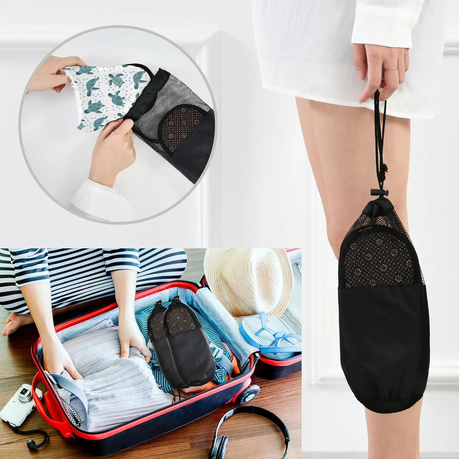 Sea Turtle Cartoon Slippers, Soft Memory Foam Non-Slip Indoor House Slippers Home Shoes for Bedroom Hotel Travel Spa
