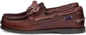 Sebago Men's Dockside Portland Wax Leather Boat Shoes, Brown-Gum, 13 Medium US