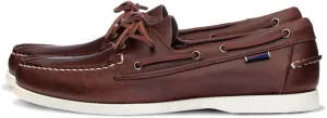 Sebago Portland Waxed Boat Shoes - Handsewn Waxed Leather Moccasins with Leather Sock Lining and Non-Marking, Slip-Resistant Rubber Outsoles