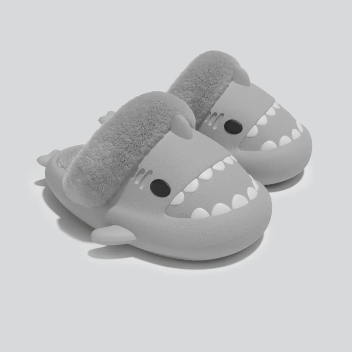 Shark Fuzzy Slippers Women Men Cute Cartoon Plush Fluffy House Shoes Memory Foam Winter Warm Slippers Indoor