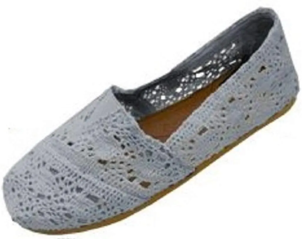 Shoes 18 Womens Canvas Crochet Slip on Shoes