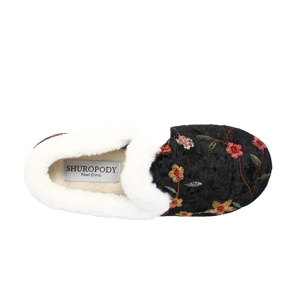 Shuropody Clarice22 Wide Fit Women's Slip On Slipper - Black