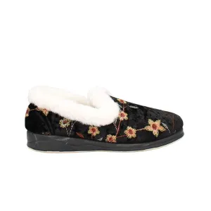Shuropody Clarice22 Wide Fit Women's Slip On Slipper - Black