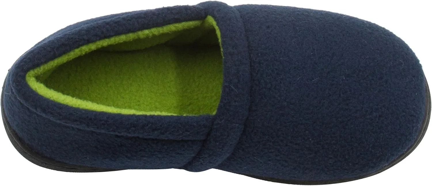 Skysole Fleece Slippers for Boys, Soft Kids Slippers with Closed Back