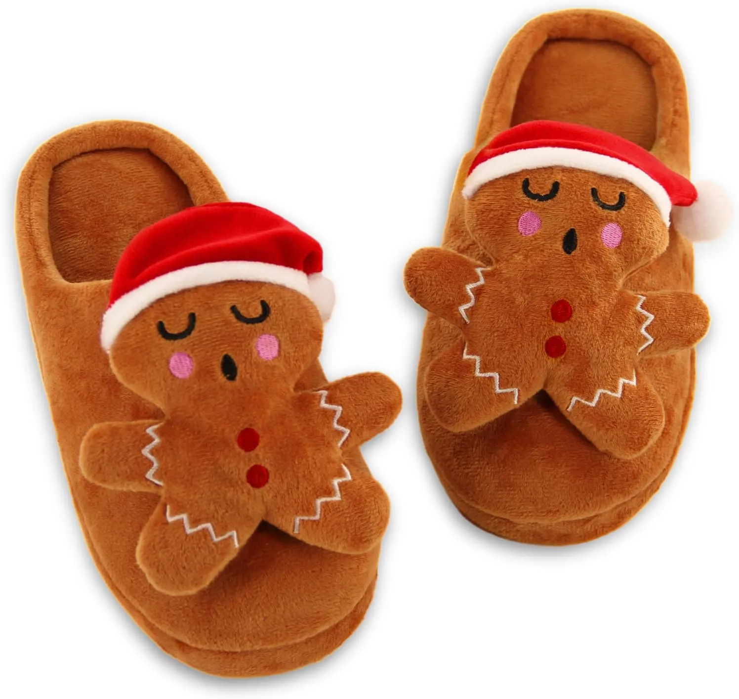 SKYWHEEL Women's Reindeer Slippers - Comfortable Plush Warm Non-Slip Slippers for Christmas, Family, Holiday, Winter, House, Indoor, Outdoor, Bedroom