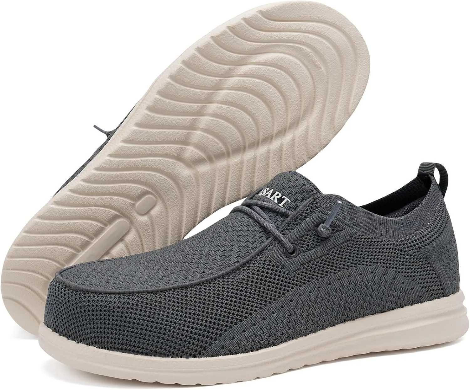 Slip-On Steel Toe Shoes for Men Loafers Work Shoes Lightweight Comfortable Non-Slip Composite Steel Toe Walking Safety Shoes