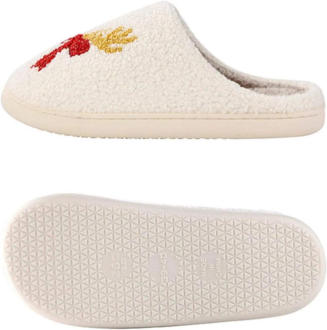 Slippers for Women Men Warm Memory Foam Anti-Slip House Shoes Comfortable Cotton Slippers Home Bedroom Shoes Indoor & Outdoor