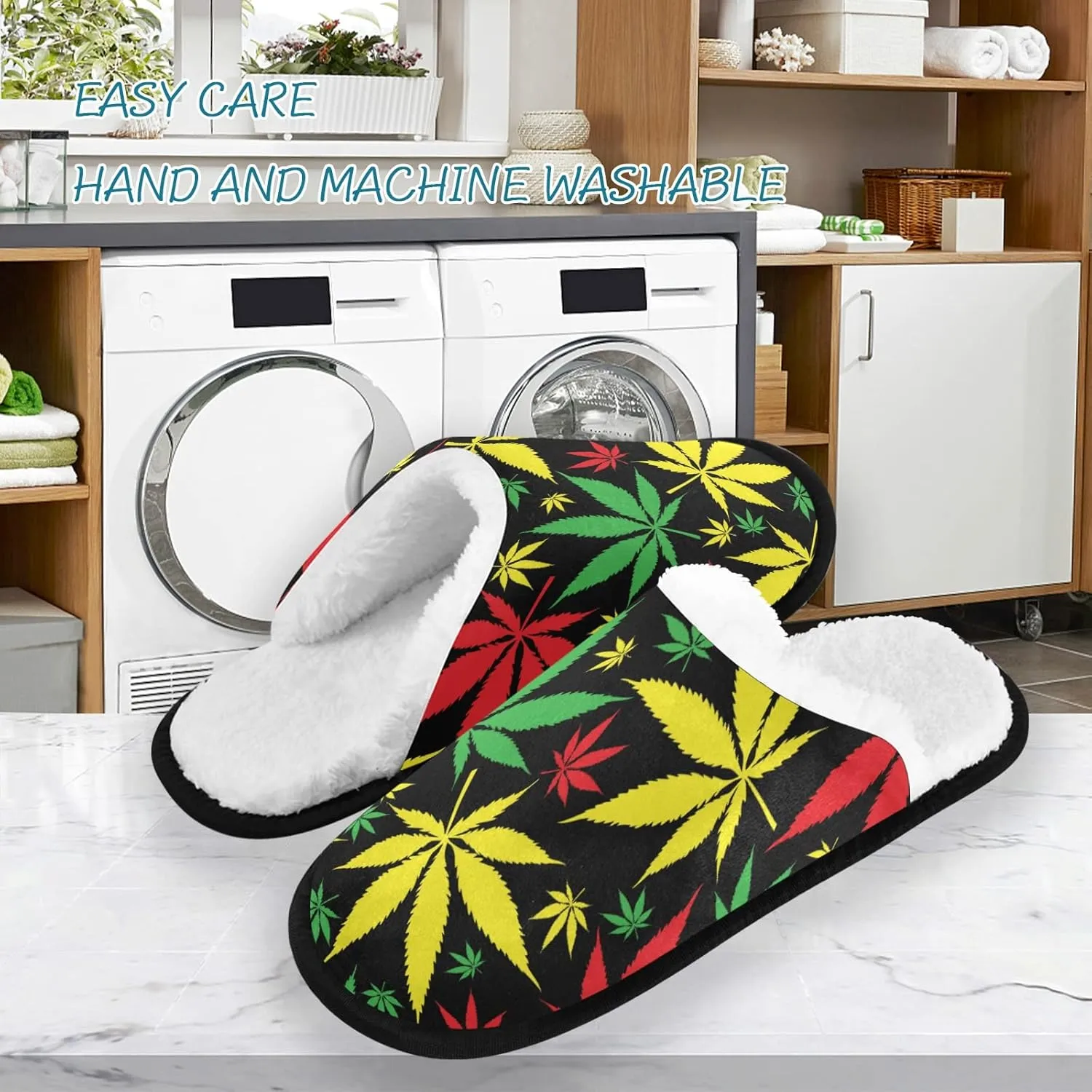 Slippers Soft Memory Foam Non-Slip Indoor House Slippers Home Shoes for Bedroom Hotel Travel Spa