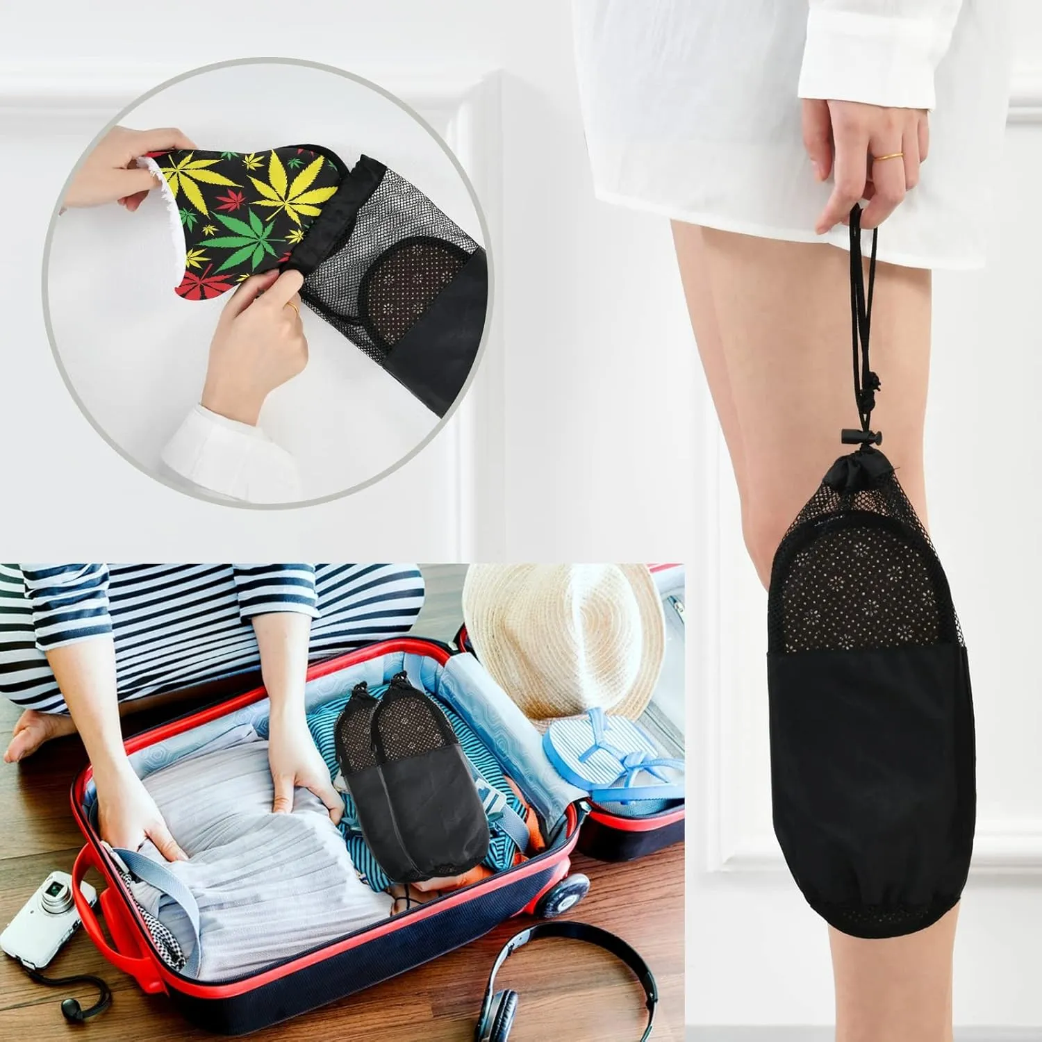 Slippers Soft Memory Foam Non-Slip Indoor House Slippers Home Shoes for Bedroom Hotel Travel Spa