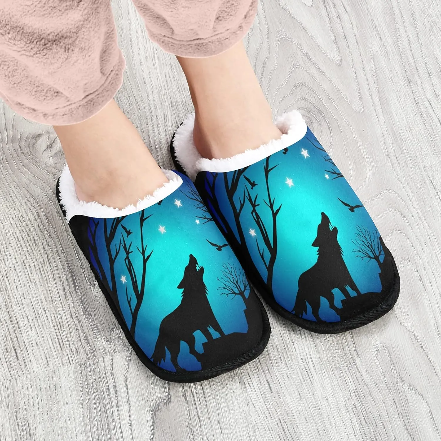 Slippers Soft Non-Slip Indoor House Slippers Home Shoes For Bedroom Hotel Travel Spa