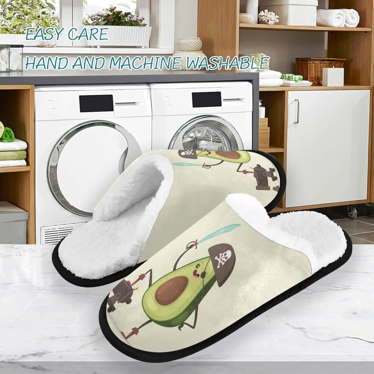 Slippers Soft Non-Slip Indoor House Slippers Home Shoes For Bedroom Hotel Travel Spa