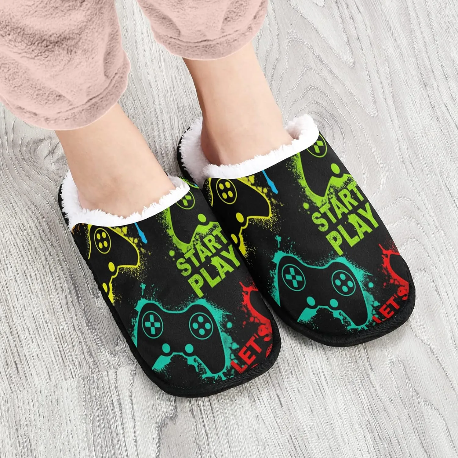Slippers Soft Non-Slip Indoor House Slippers Home Shoes For Bedroom Hotel Travel Spa