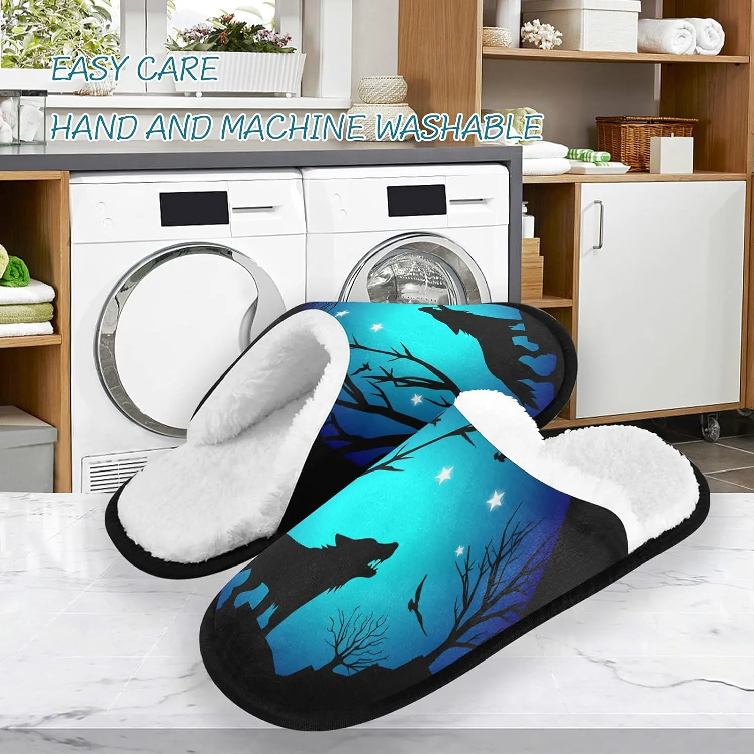Slippers Soft Non-Slip Indoor House Slippers Home Shoes For Bedroom Hotel Travel Spa