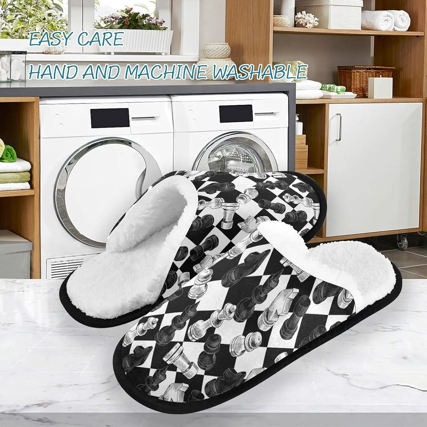 Slippers Soft Non-Slip Indoor House Slippers Home Shoes For Bedroom Hotel Travel Spa