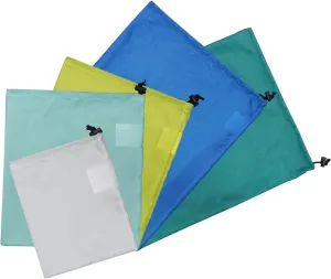 Small Drawstring Bags Stuff Sack Set 5-Pack,Ultralight Ditty Bags with 5 Colors for Camping,Hiking,Travelling or Use as Dustcover Bag for Hangbag,Shoes