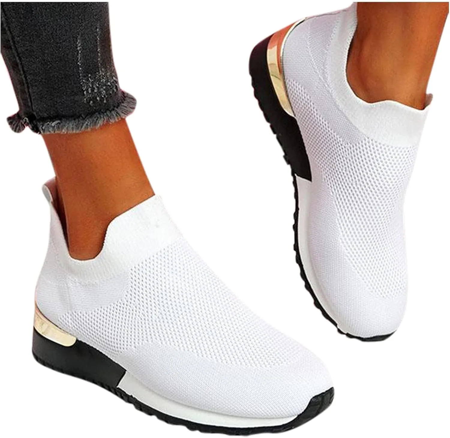 Sneakers for Women Running Shoes Slip On Casual Tennis Shoes Men Fashion Ladies Casual Shoes Black Sneakers White Tennis Shoe Loafers Dress Shoe