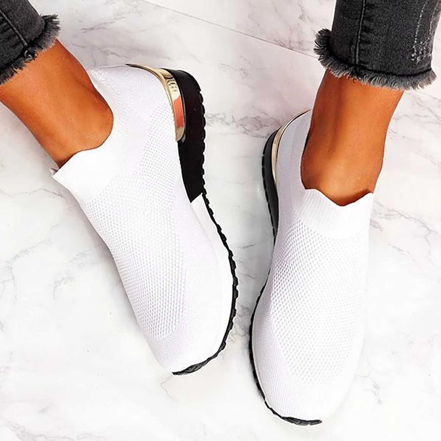 Sneakers for Women Running Shoes Slip On Casual Tennis Shoes Men Fashion Ladies Casual Shoes Black Sneakers White Tennis Shoe Loafers Dress Shoe