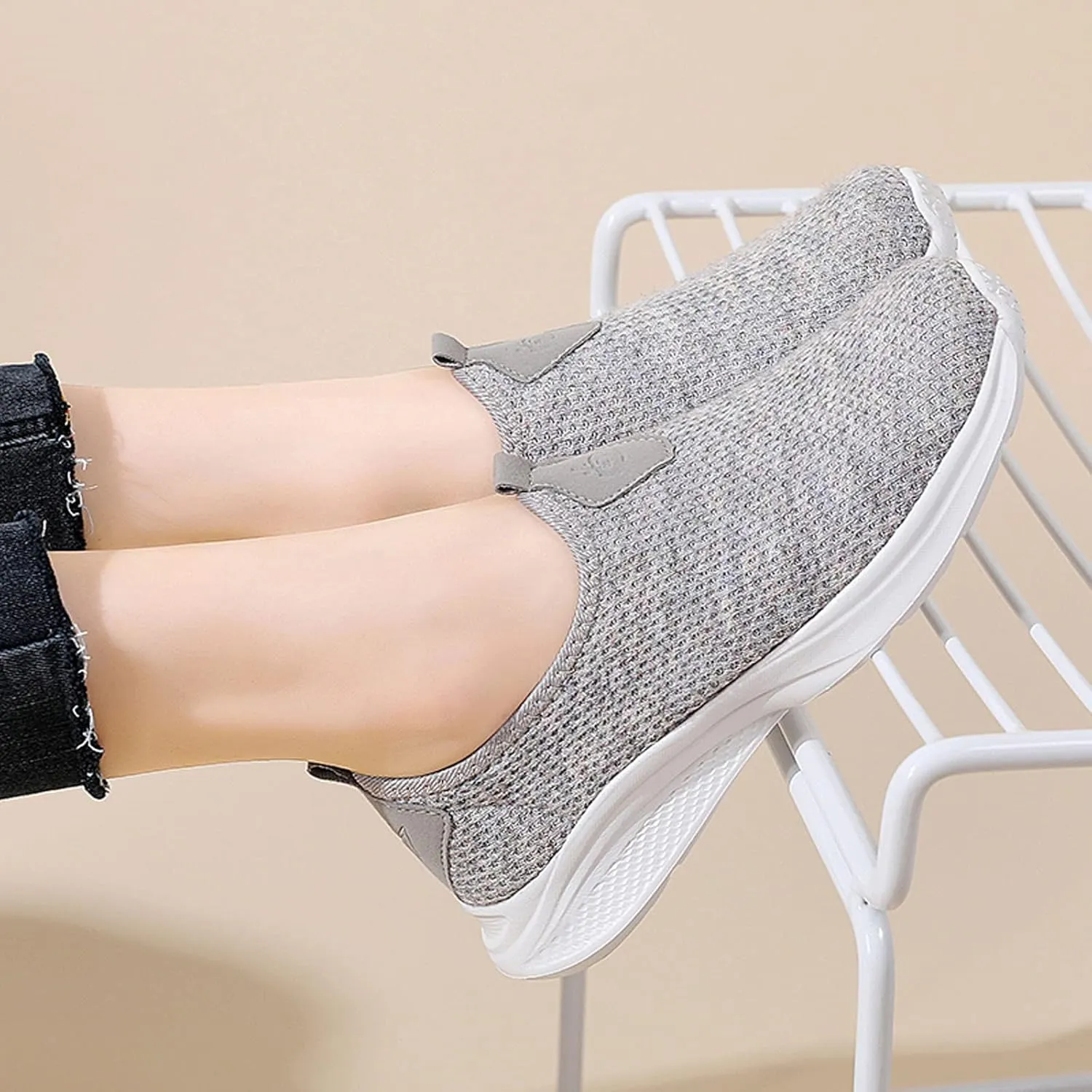 Sneakers for Women Running Shoes Slip On Casual Tennis Shoes Womens High Top Casual Shoes Trendy Brown Sneakers Tennis Shoe Loafers Dress Shoe
