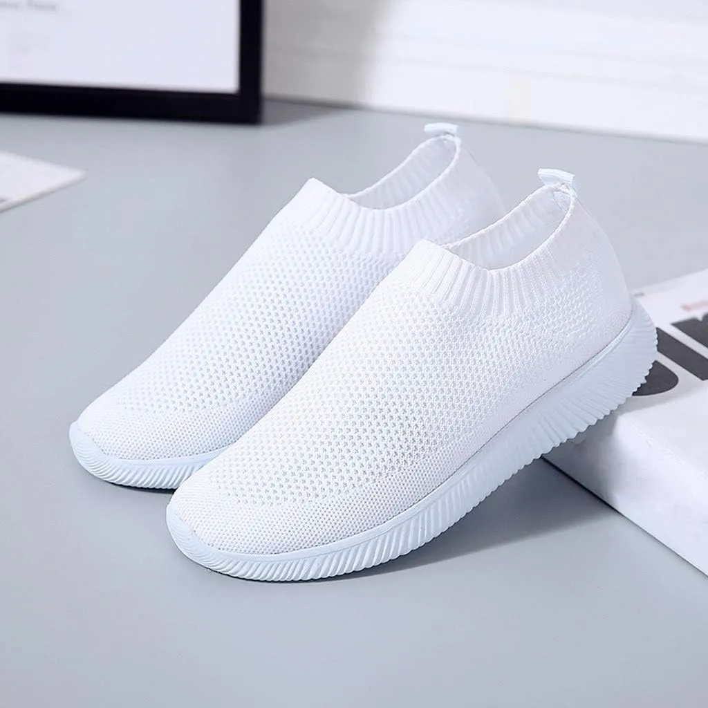 Sneakers for Women Walking Shoes Non Slip Lightweight Slip On Shoes Women Comfort Slip On Shoes Casual Wedge Sneakers White Tennis Shoe Loafers Dress Shoe