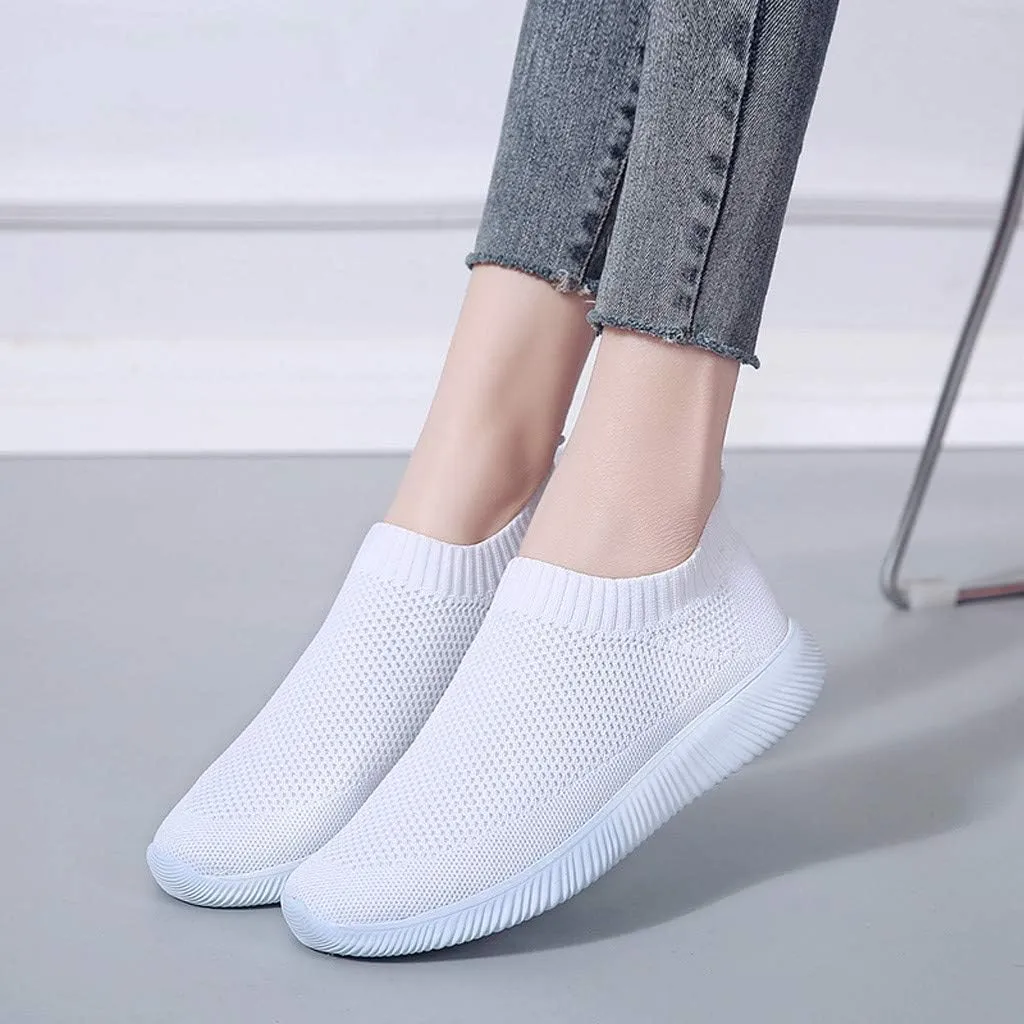 Sneakers for Women Walking Shoes Non Slip Lightweight Slip On Shoes Women Comfort Slip On Shoes Casual Wedge Sneakers White Tennis Shoe Loafers Dress Shoe