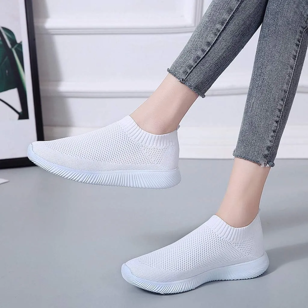 Sneakers for Women Walking Shoes Non Slip Lightweight Slip On Shoes Women Comfort Slip On Shoes Casual Wedge Sneakers White Tennis Shoe Loafers Dress Shoe