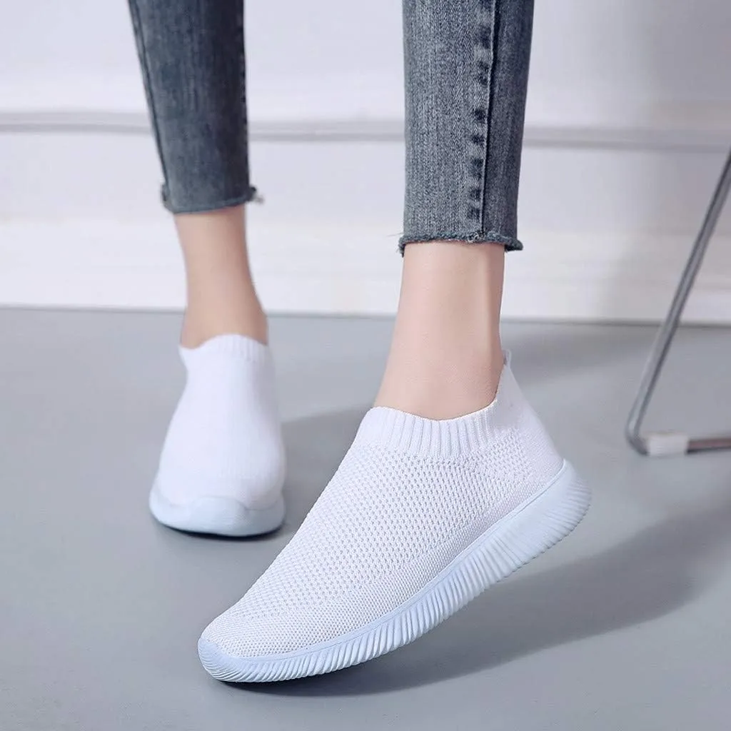Sneakers for Women Walking Shoes Non Slip Lightweight Slip On Shoes Women Comfort Slip On Shoes Casual Wedge Sneakers White Tennis Shoe Loafers Dress Shoe