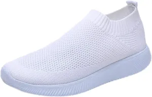 Sneakers for Women Walking Shoes Non Slip Lightweight Slip On Shoes Women Comfort Slip On Shoes Casual Wedge Sneakers White Tennis Shoe Loafers Dress Shoe