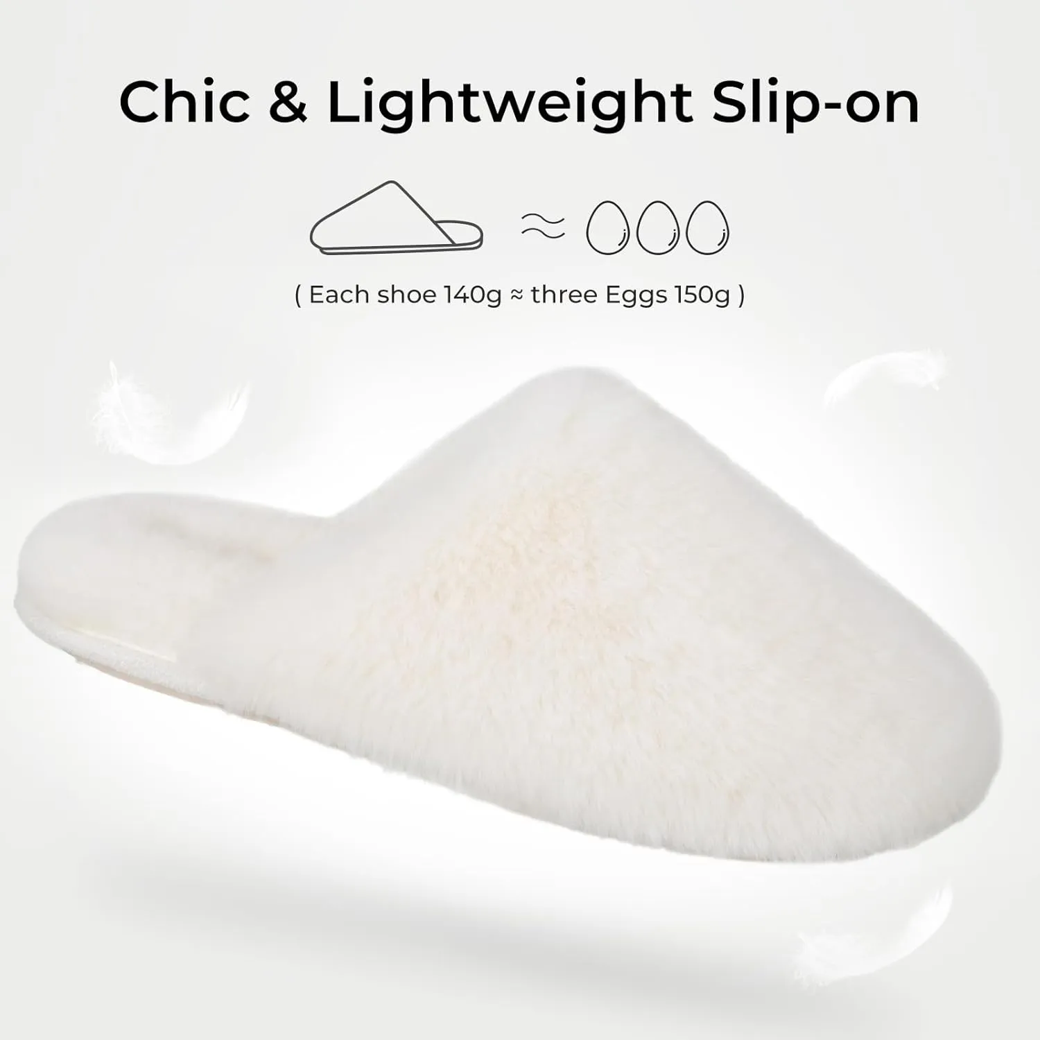 Snug Leaves Women's Fuzzy Scuff Slippers Soft Comfy Memory Foam Non-slip Indoor House Shoes
