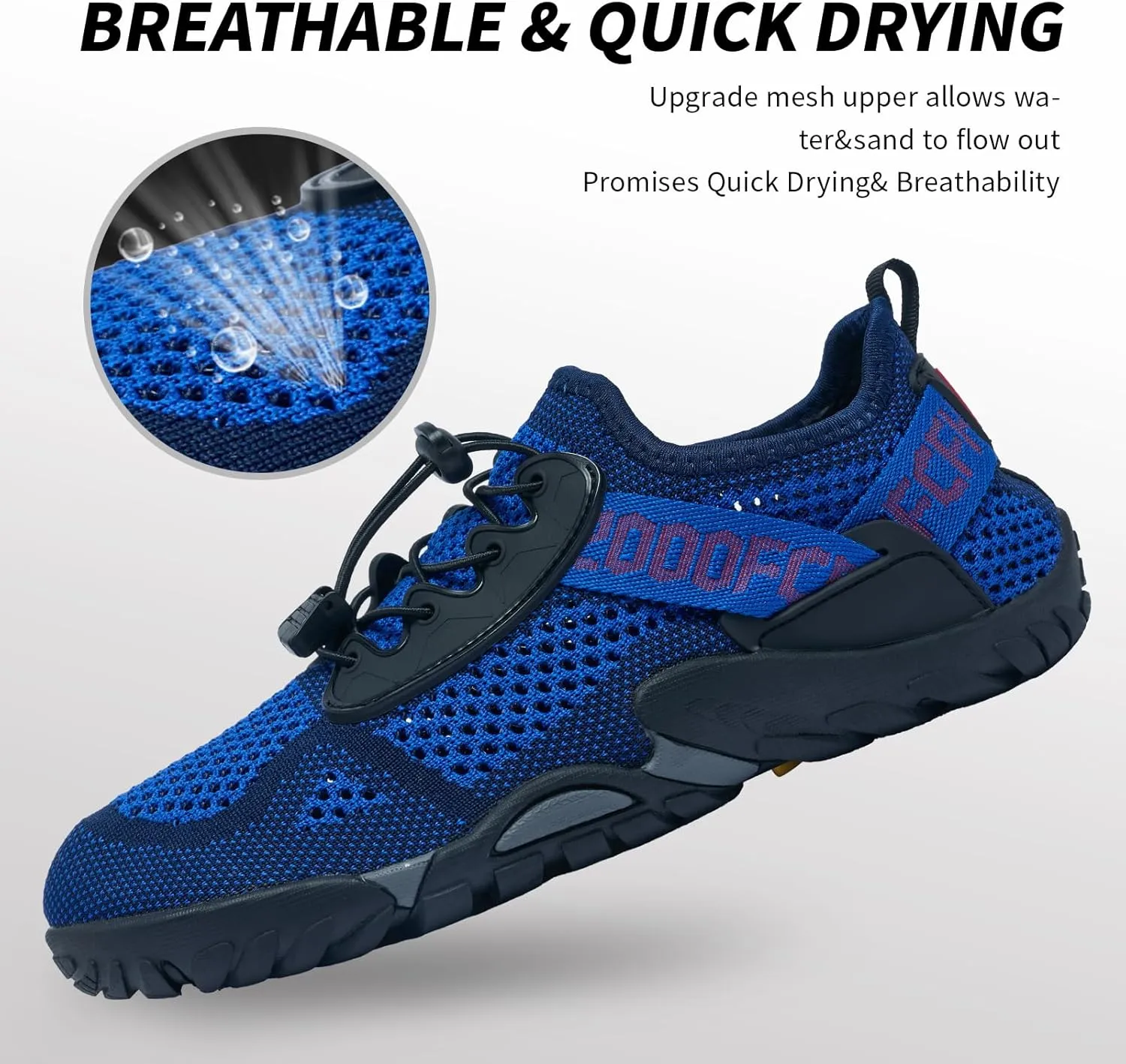SOBASO Water Shoes Men Hiking Quick Dry Aqua Barefoot Swim Beach Shoes for Pool Hike Surf Sport Yoga Diving Sailing Travel Adult Unisex