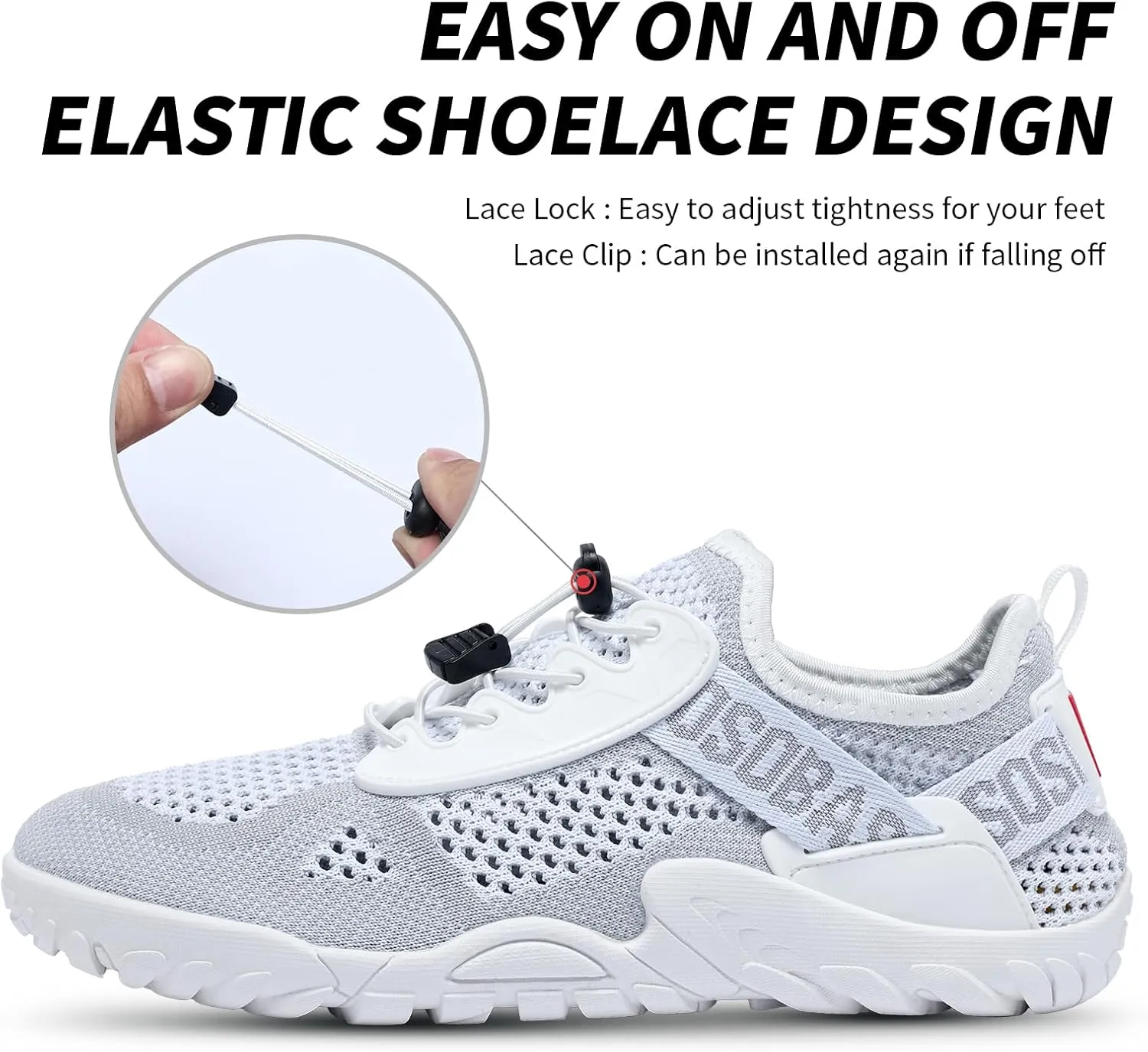SOBASO Water Shoes Men Hiking Quick Dry Aqua Barefoot Swim Beach Shoes for Pool Hike Surf Sport Yoga Diving Sailing Travel Adult Unisex