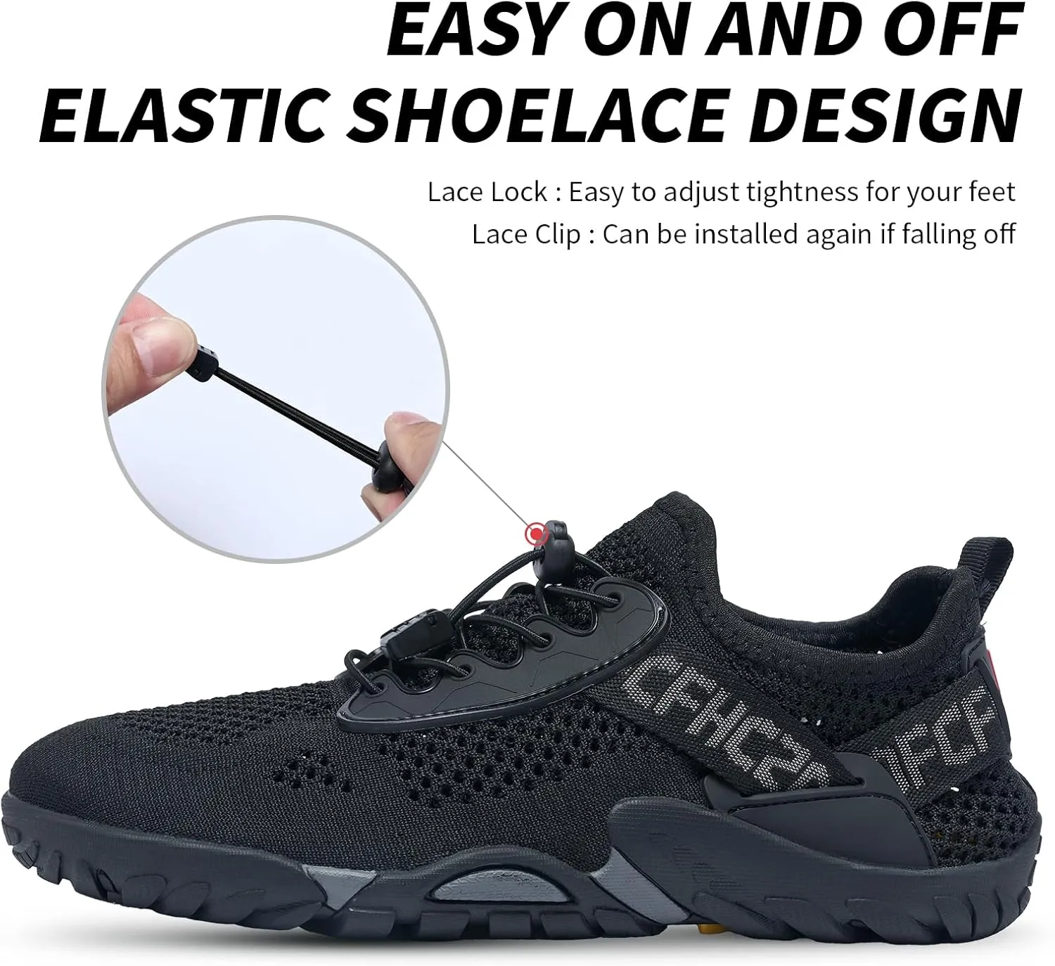 SOBASO Water Shoes Men Hiking Quick Dry Aqua Barefoot Swim Beach Shoes for Pool Hike Surf Sport Yoga Diving Sailing Travel Adult Unisex