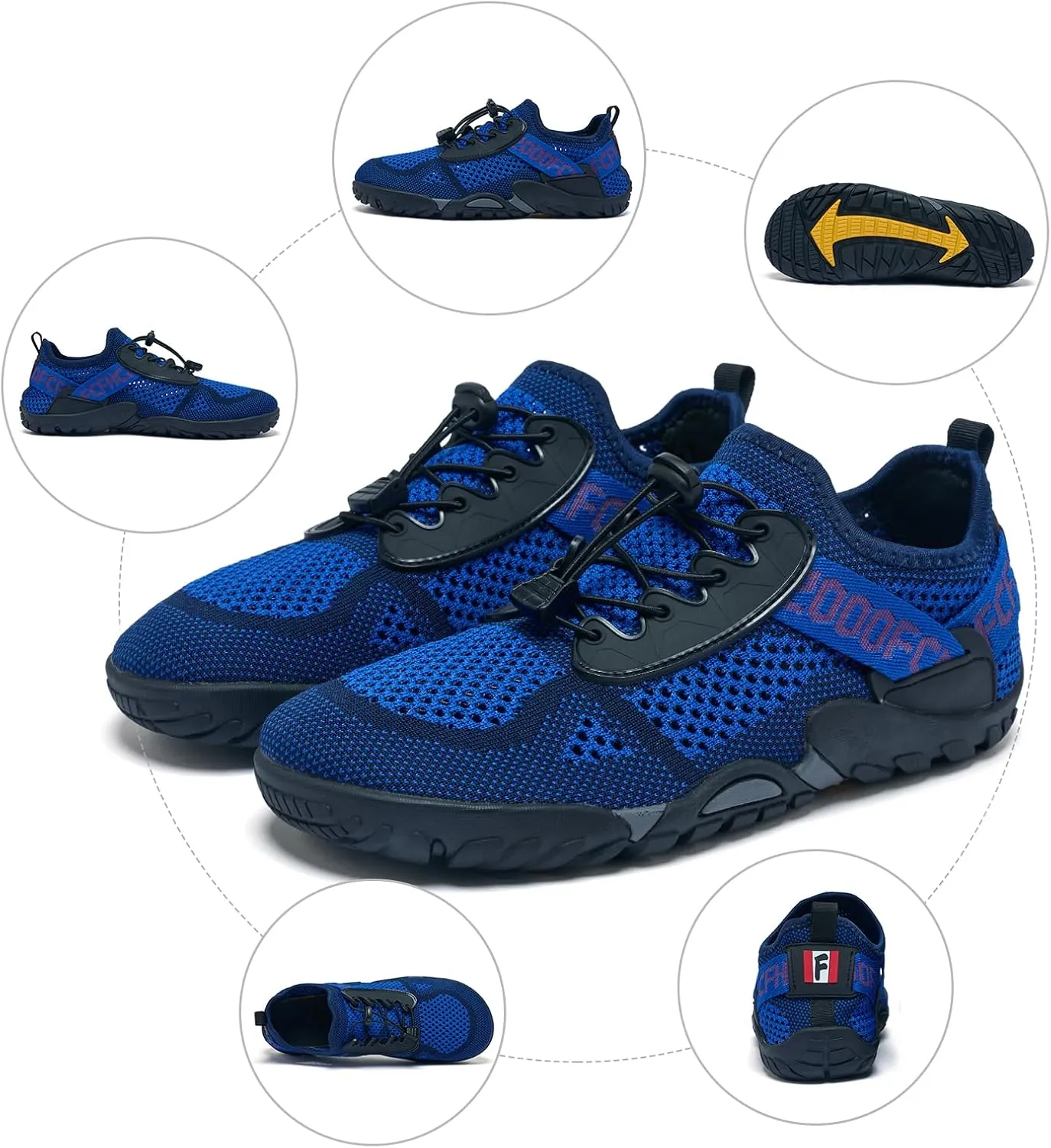 SOBASO Water Shoes Men Hiking Quick Dry Aqua Barefoot Swim Beach Shoes for Pool Hike Surf Sport Yoga Diving Sailing Travel Adult Unisex