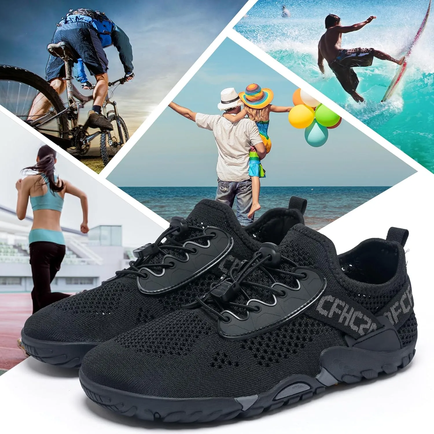 SOBASO Water Shoes Men Hiking Quick Dry Aqua Barefoot Swim Beach Shoes for Pool Hike Surf Sport Yoga Diving Sailing Travel Adult Unisex