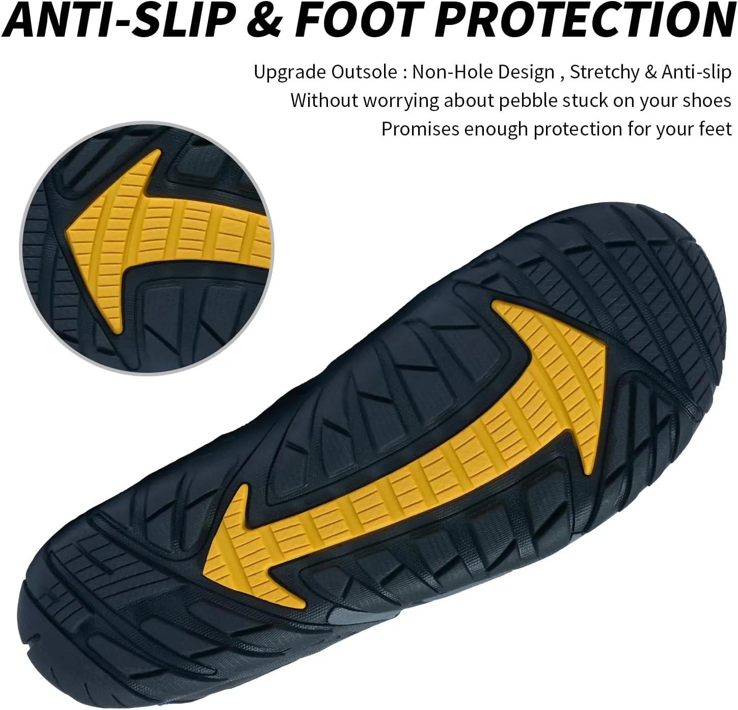 SOBASO Water Shoes Men Hiking Quick Dry Aqua Barefoot Swim Beach Shoes for Pool Hike Surf Sport Yoga Diving Sailing Travel Adult Unisex