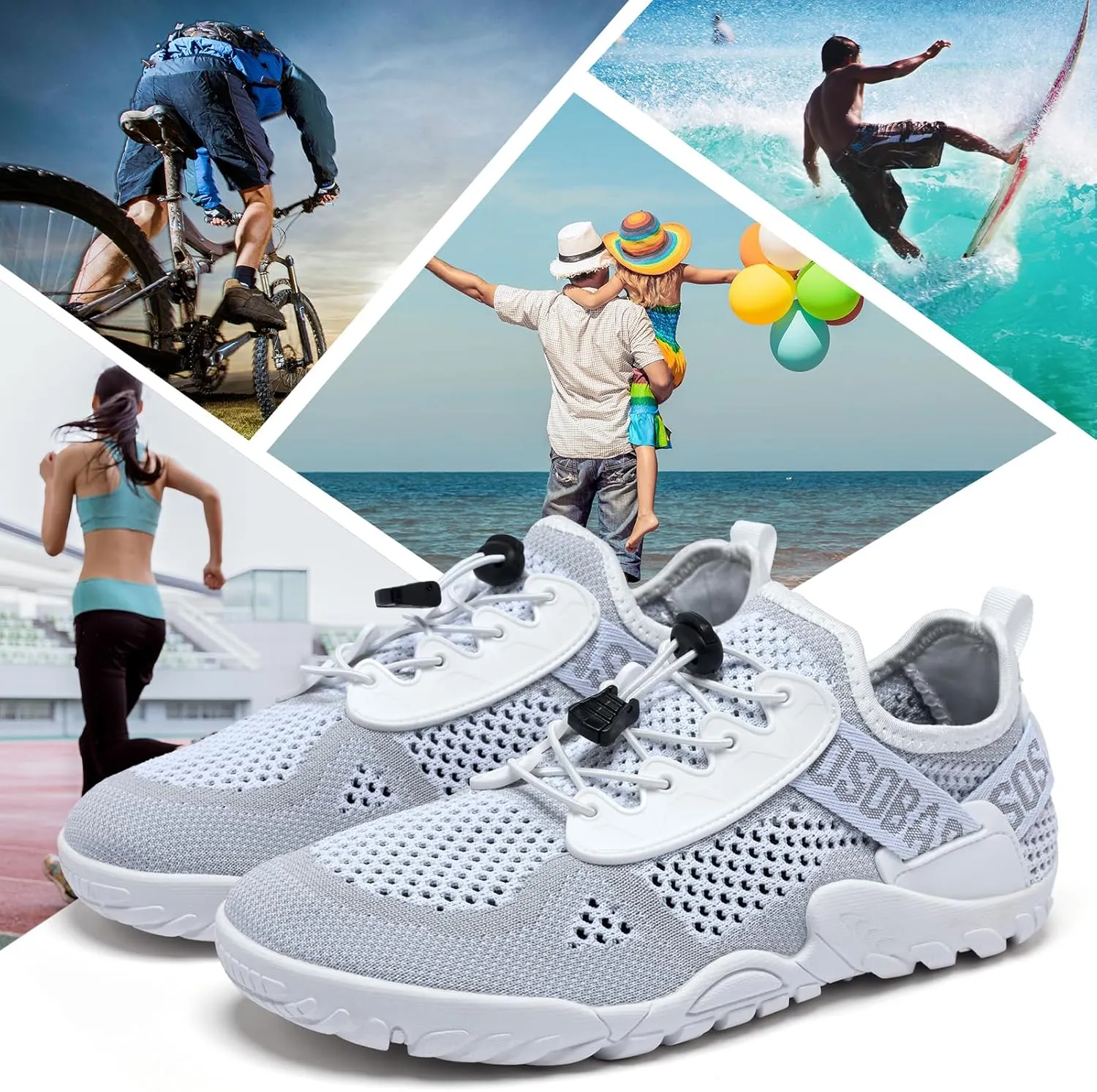 SOBASO Water Shoes Men Hiking Quick Dry Aqua Barefoot Swim Beach Shoes for Pool Hike Surf Sport Yoga Diving Sailing Travel Adult Unisex