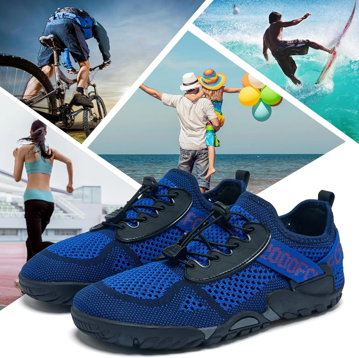 SOBASO Water Shoes Men Hiking Quick Dry Aqua Barefoot Swim Beach Shoes for Pool Hike Surf Sport Yoga Diving Sailing Travel Adult Unisex
