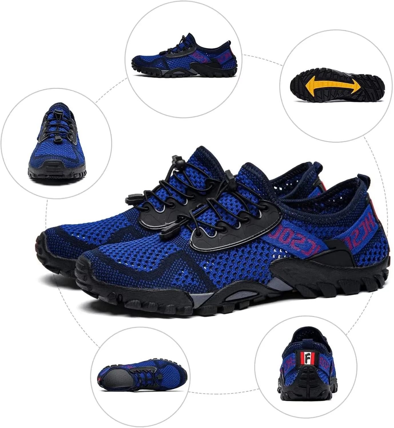 SOBASO Water Shoes Women Men Quick Drying Swim Beach Aqua Shoes for Water Sport Diving Hiking Sailing Travel