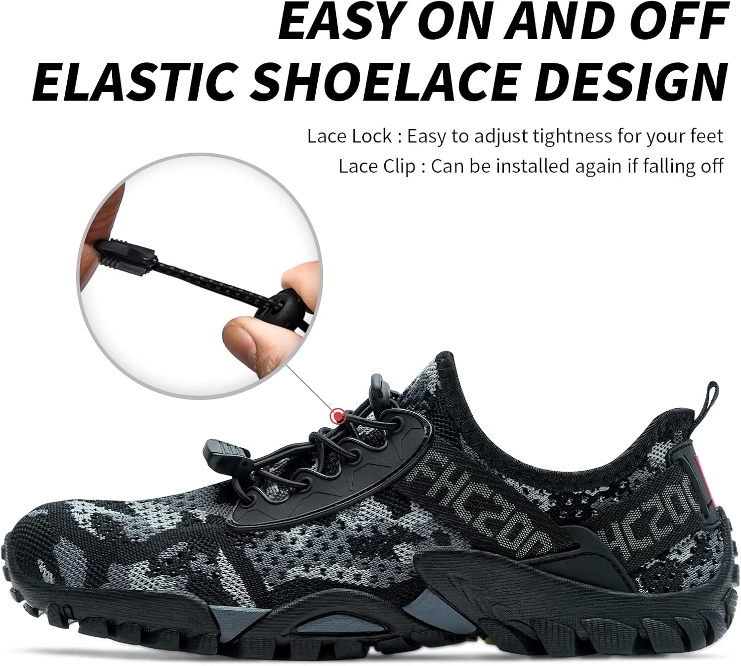 SOBASO Water Shoes Women Men Quick Drying Swim Beach Aqua Shoes for Water Sport Diving Hiking Sailing Travel