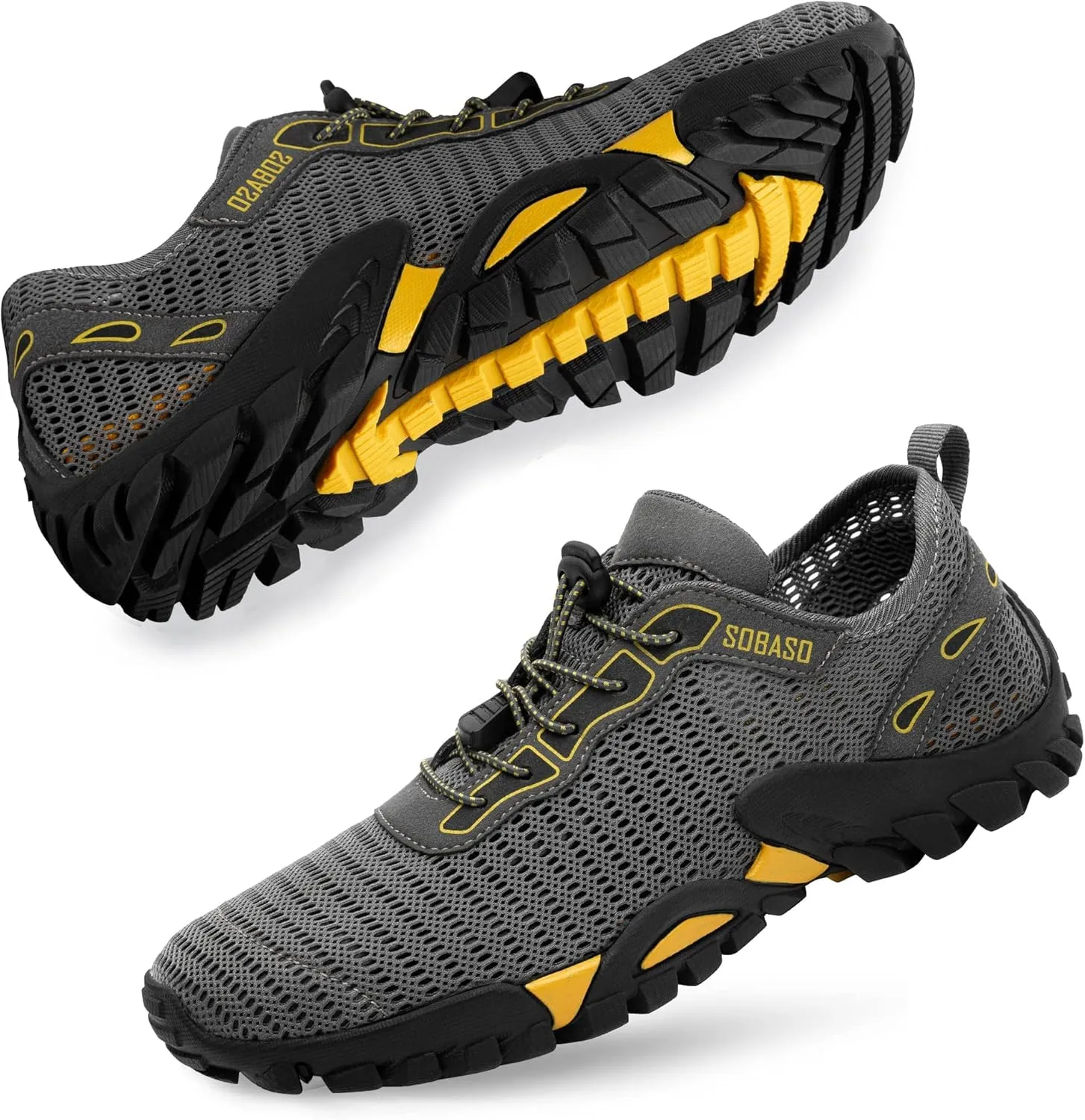 SOBASO Water Shoes Women Men Quick Drying Swim Beach Aqua Shoes for Water Sport Diving Hiking Sailing Travel