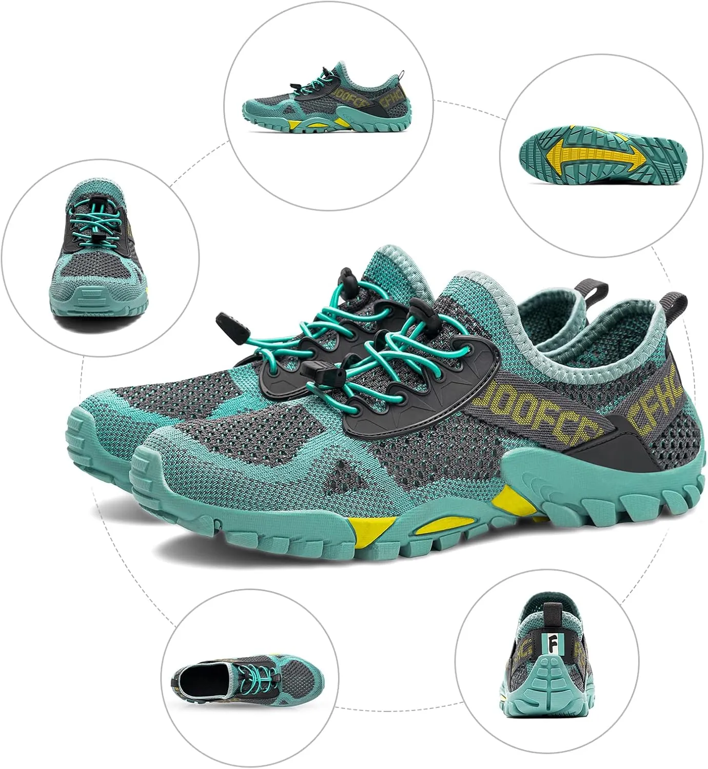 SOBASO Water Shoes Women Men Quick Drying Swim Beach Aqua Shoes for Water Sport Diving Hiking Sailing Travel