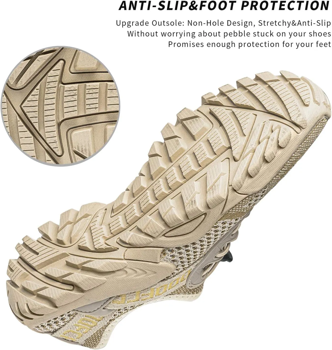 SOBASO Water Shoes Women Men Quick Drying Swim Beach Aqua Shoes for Water Sport Diving Hiking Sailing Travel