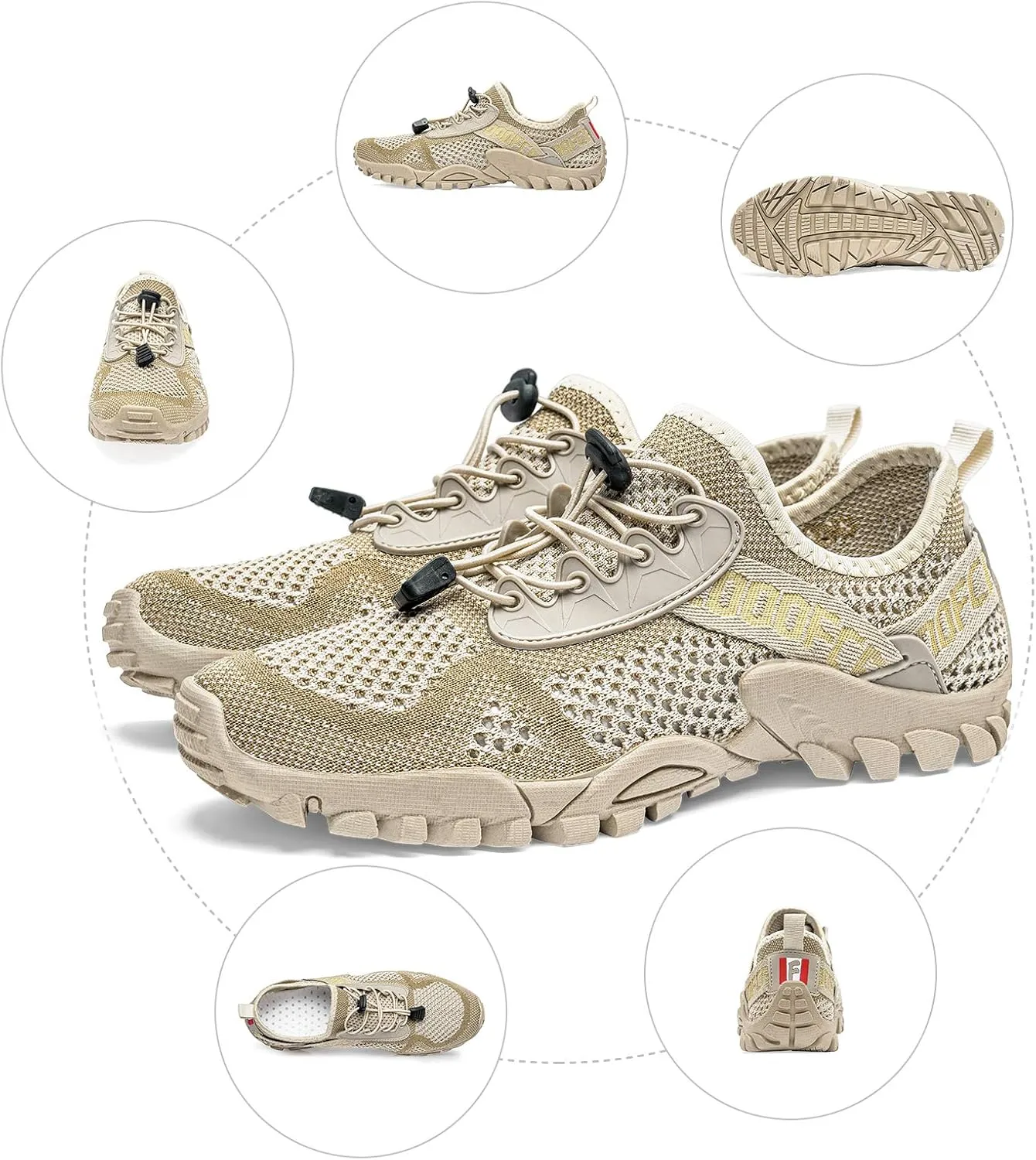 SOBASO Water Shoes Women Men Quick Drying Swim Beach Aqua Shoes for Water Sport Diving Hiking Sailing Travel