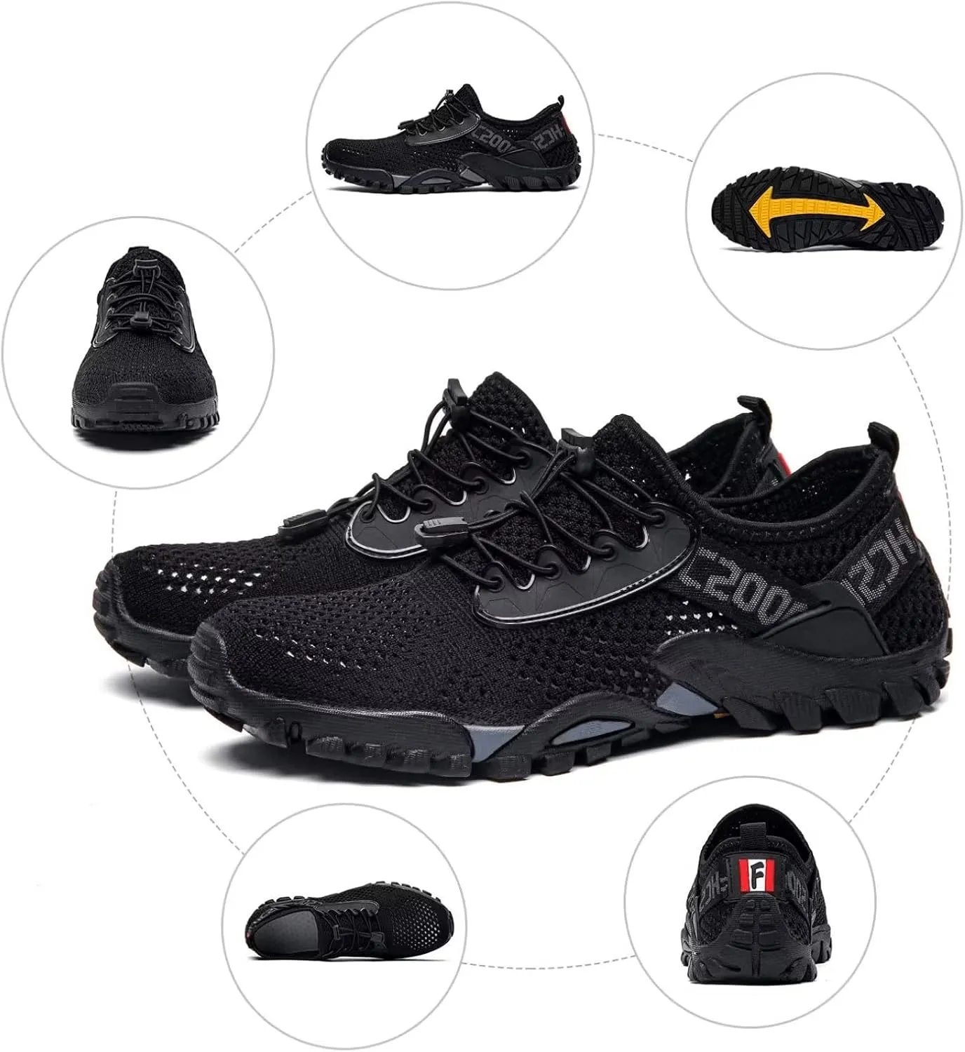 SOBASO Water Shoes Women Men Quick Drying Swim Beach Aqua Shoes for Water Sport Diving Hiking Sailing Travel