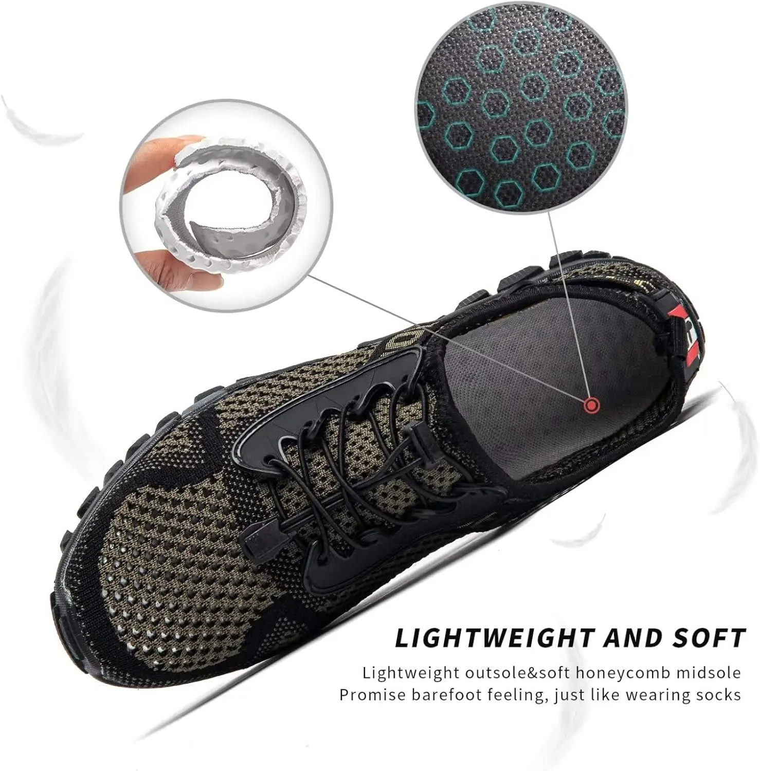 SOBASO Water Shoes Women Men Quick Drying Swim Beach Aqua Shoes for Water Sport Diving Hiking Sailing Travel