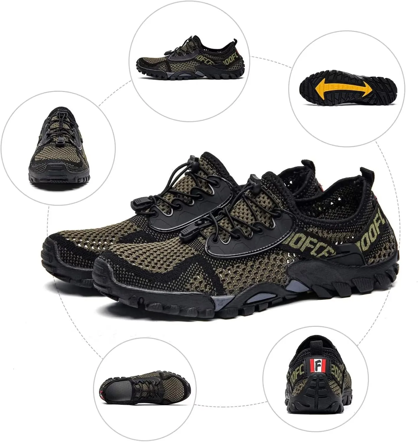SOBASO Water Shoes Women Men Quick Drying Swim Beach Aqua Shoes for Water Sport Diving Hiking Sailing Travel